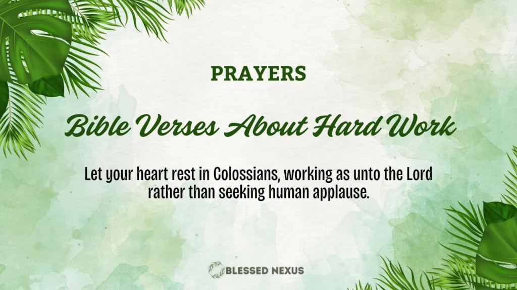 Bible Verses About Hard Work