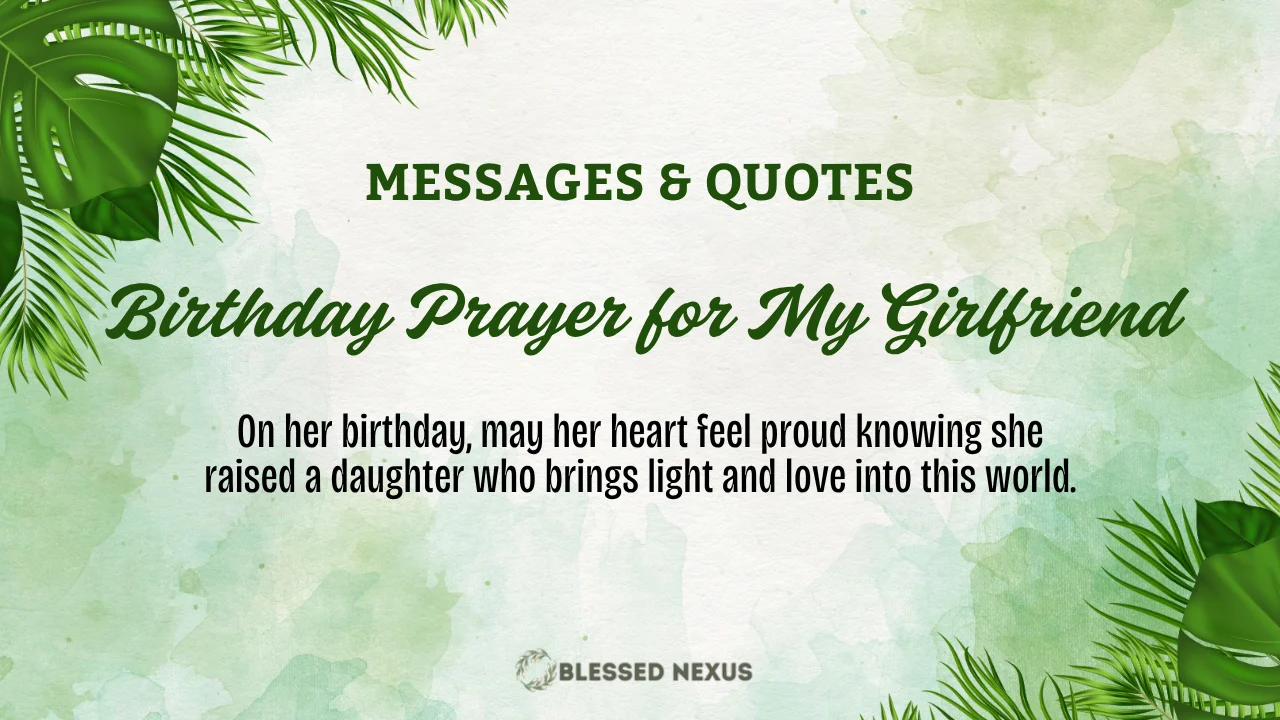 Birthday Prayer for My Girlfriend