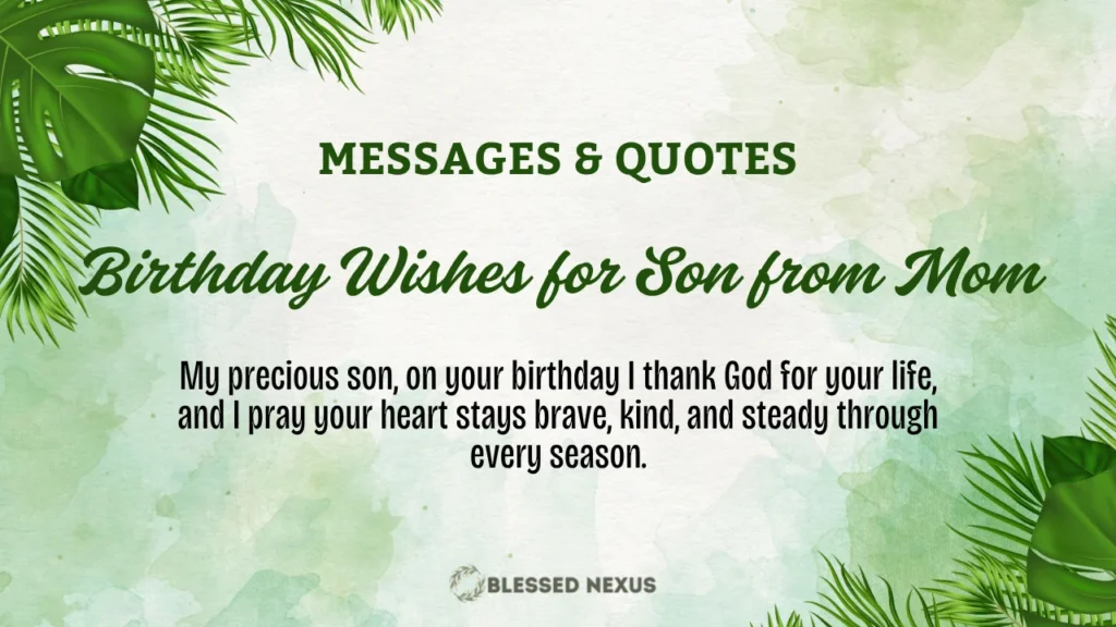 Birthday Wishes for Son from Mom