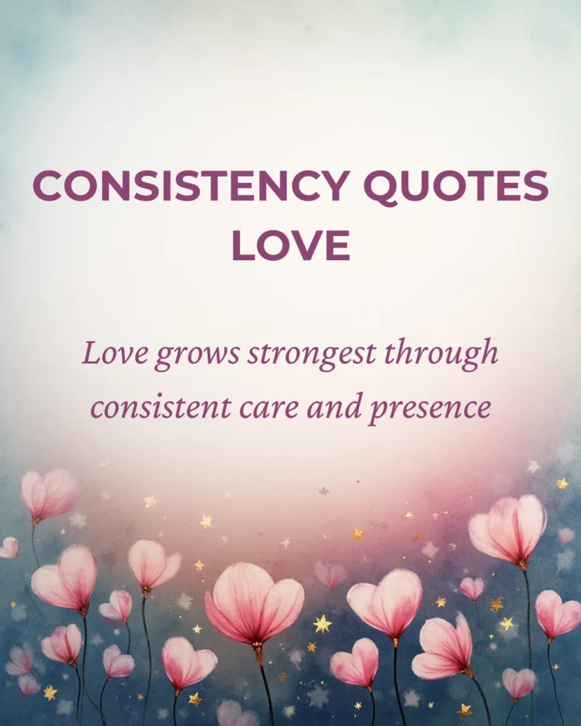 Consistency Quotes Love