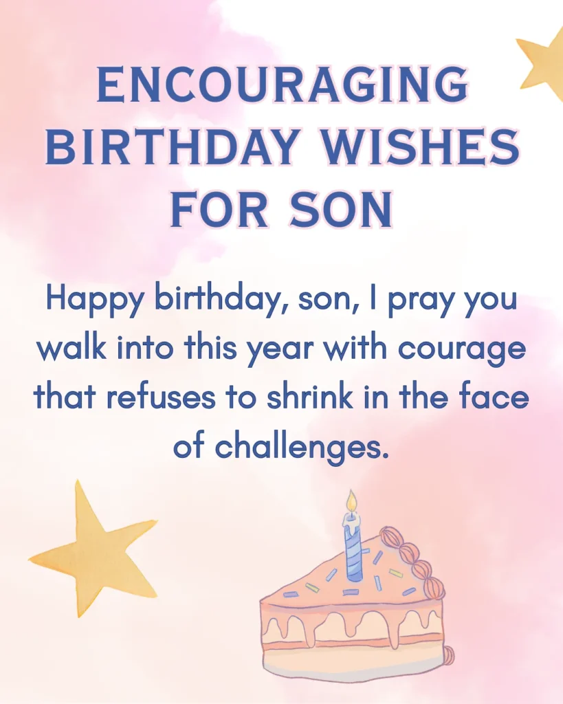 Encouraging Birthday Wishes for Son