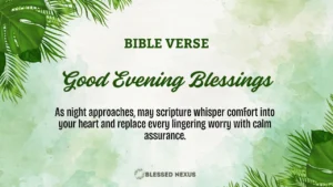 Bible Verse Good Evening Blessings