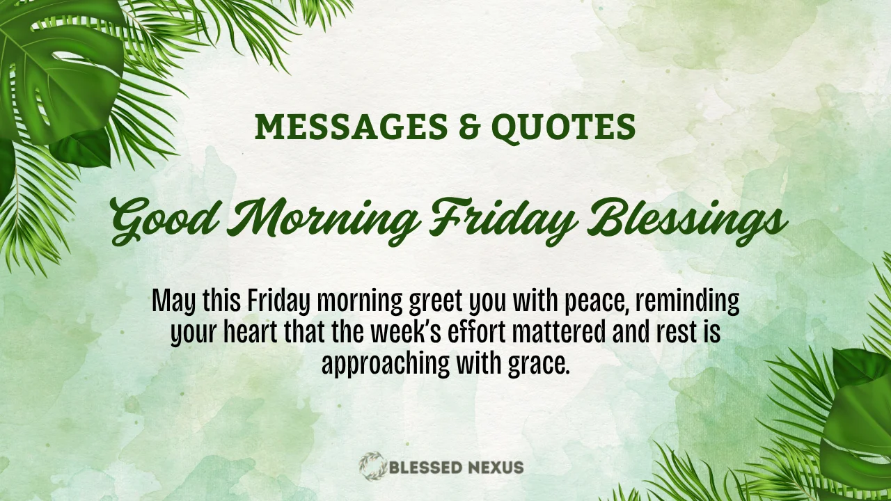 Good Morning Friday Blessings