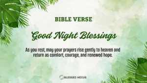 Bible Verse Good Night Blessings