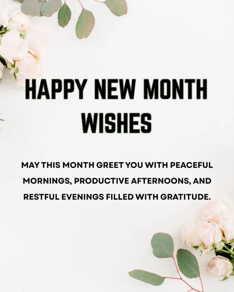 Happy New Month Wishes