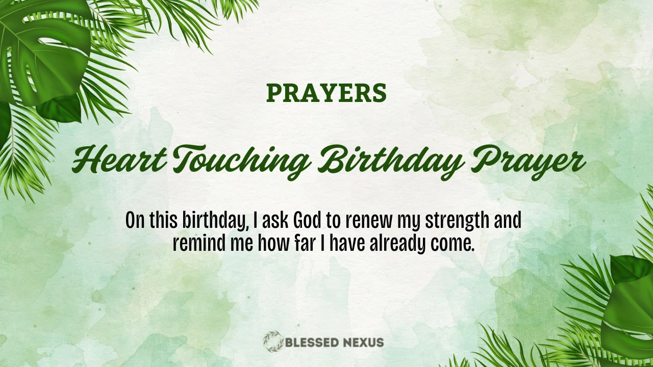 Heart Touching Birthday Prayer