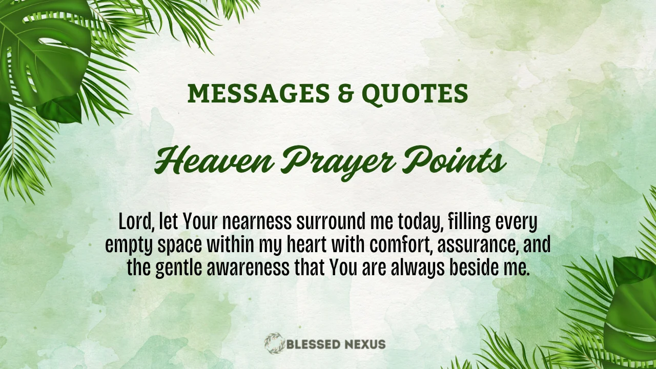 Heaven Prayer Points