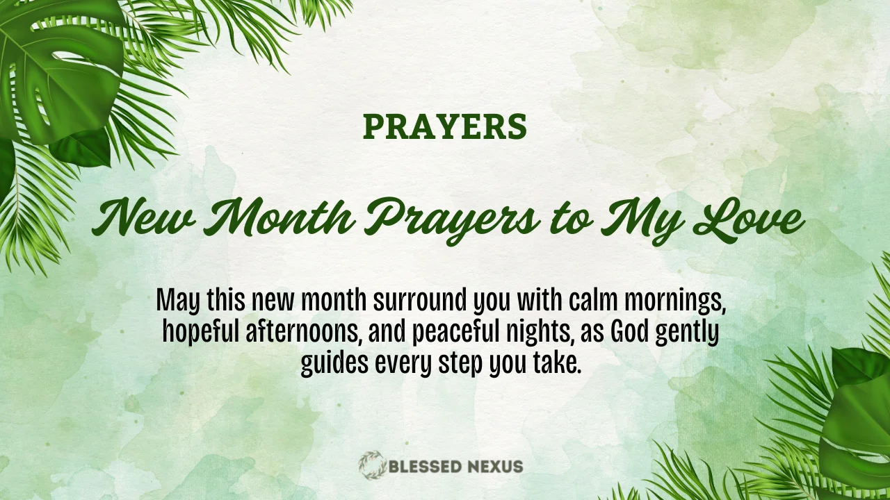 New Month Prayers to My Love