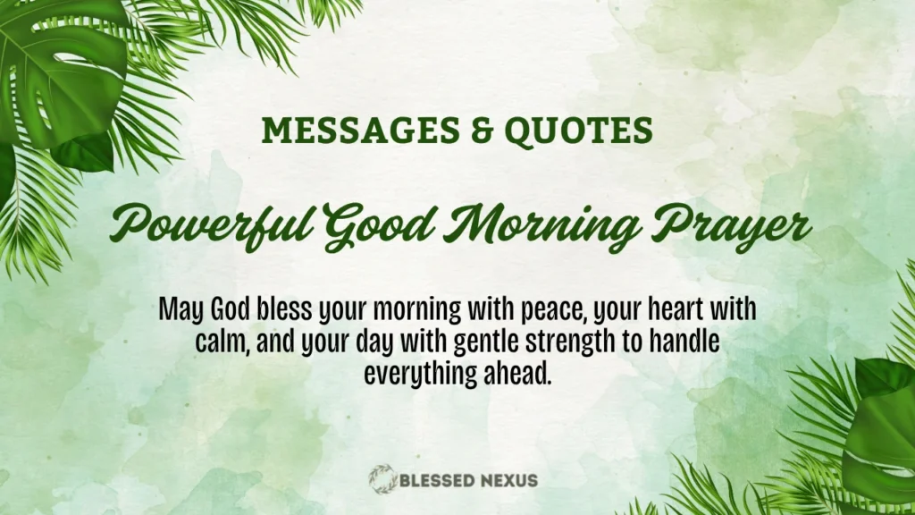 Powerful Good Morning Prayer