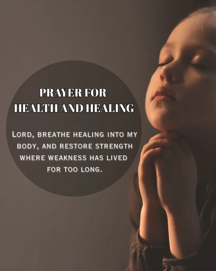 Prayer for Health and Healing