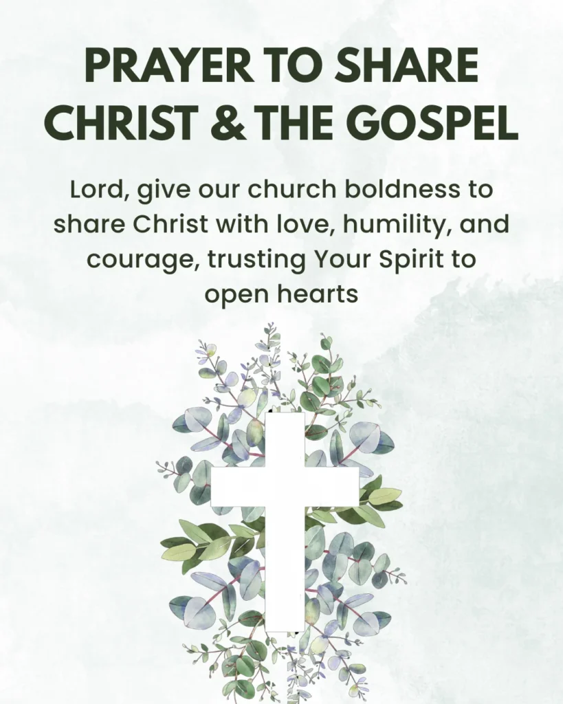 Prayer to Share Christ & the Gospel