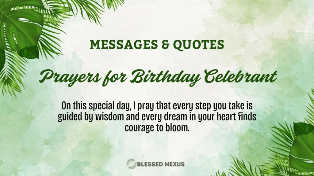 Prayers for Birthday Celebrant