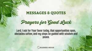 Prayers for Good Luck