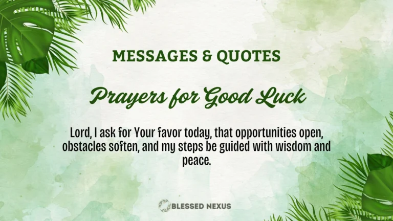 Prayers for Good Luck Christian Prayers