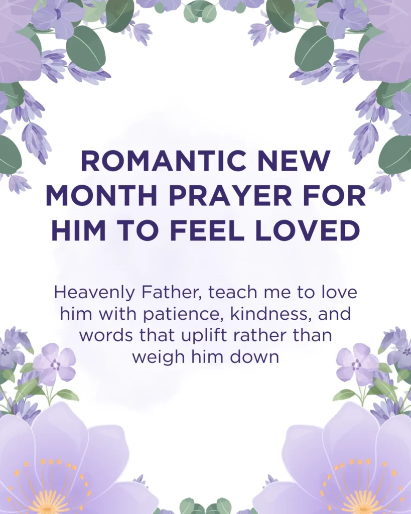 Romantic New Month Prayer for Him to Feel Loved