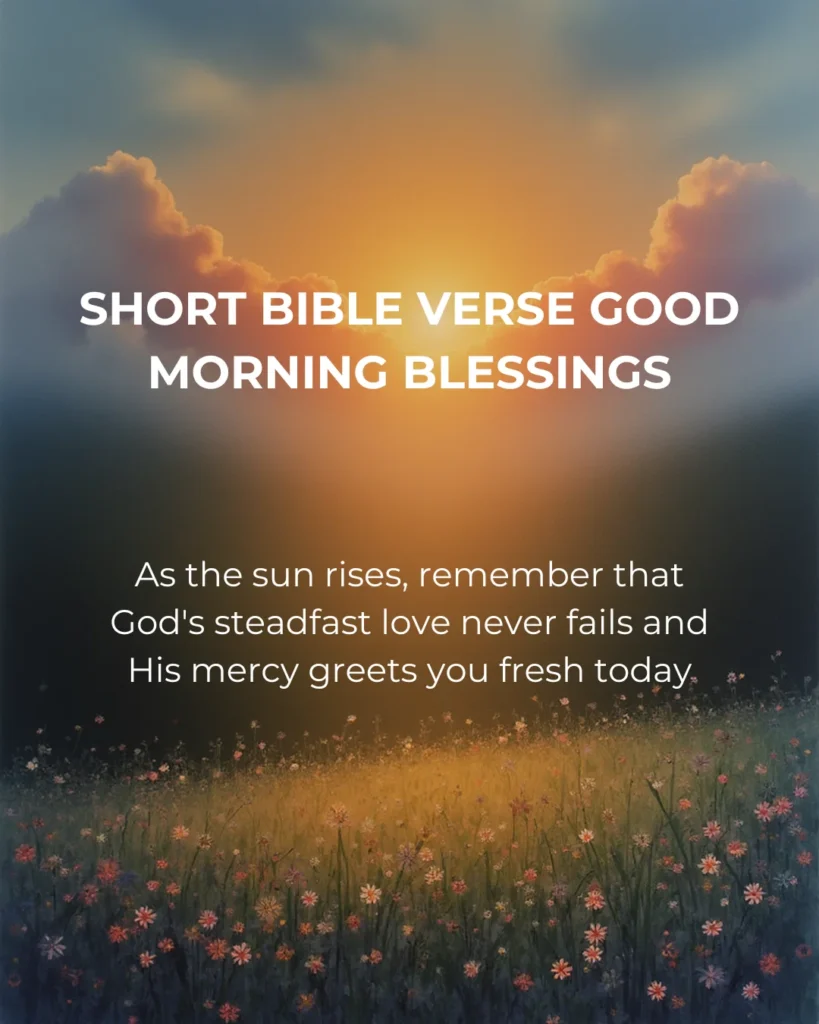 Short Bible Verse Good Morning Blessings
