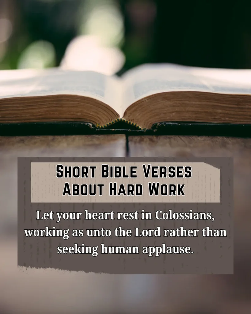 Short Bible Verses About Hard Work