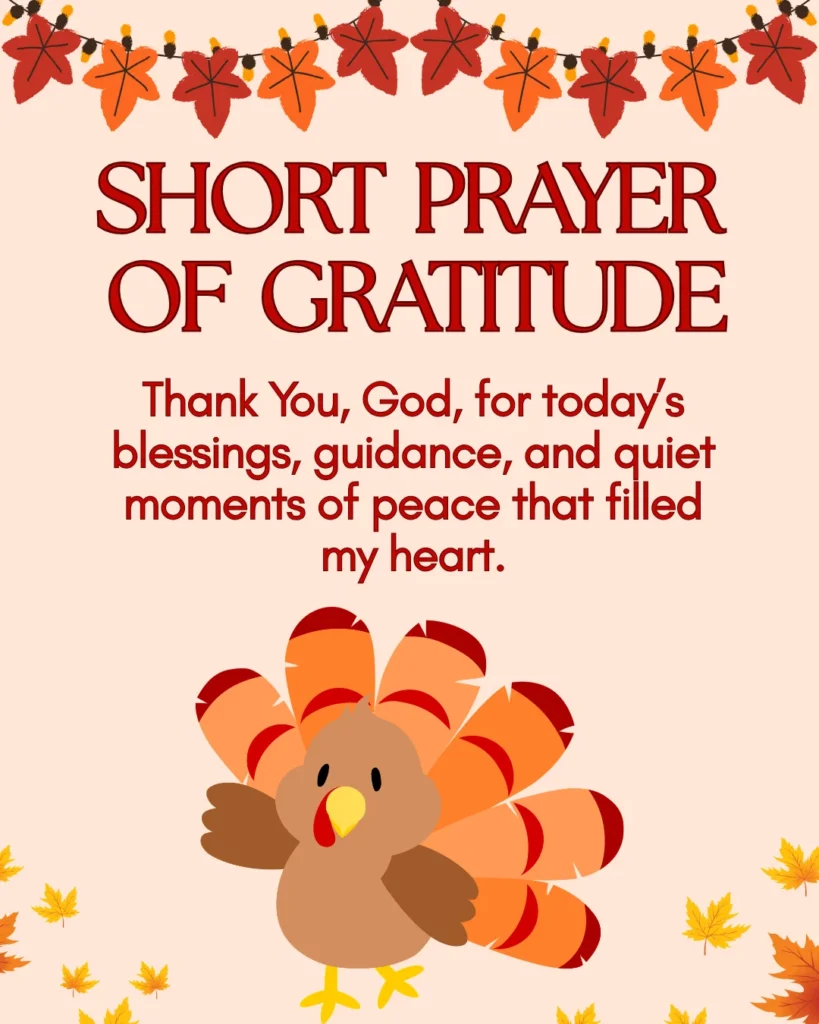 Short Prayer Of Gratitude