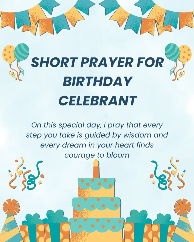 Short Prayer for Birthday Celebrant