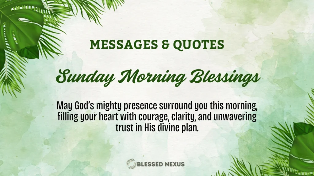 Sunday Morning Blessings