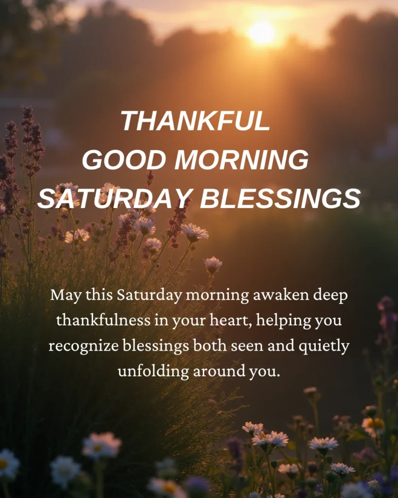 Thankful Good Morning Saturday Blessings