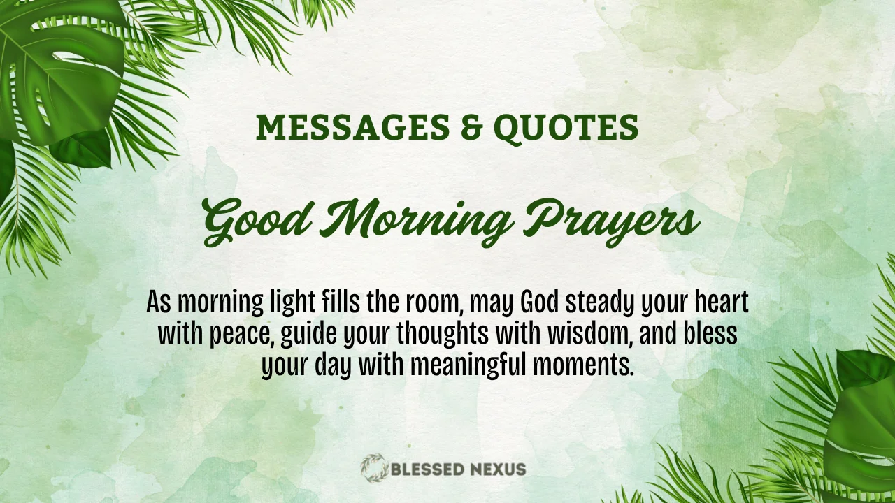 Good Morning Prayers