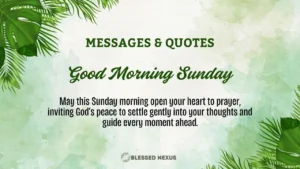 Good Morning Sunday Blessings