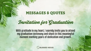 Invitation Message for Graduation