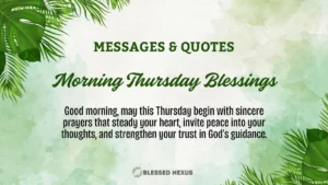 Good Morning Thursday Blessings