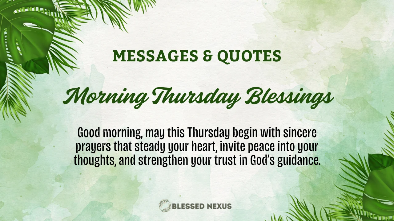 Morning Thursday Blessings
