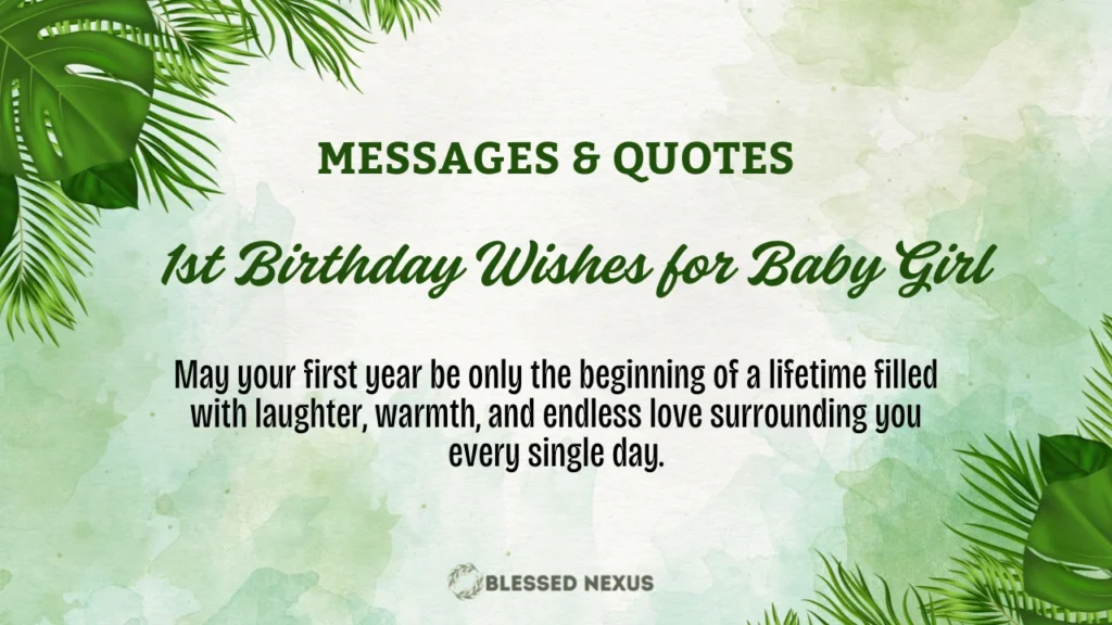 1st Birthday Wishes for Baby Girl