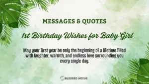 1st Birthday Wishes for Baby Girl