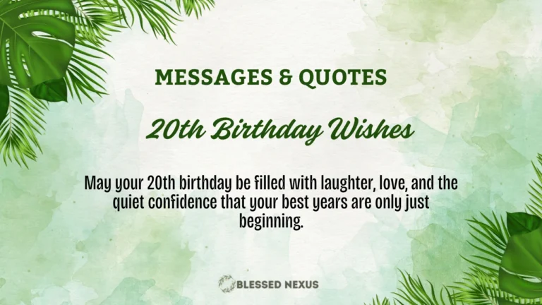 20th Birthday Wishes
