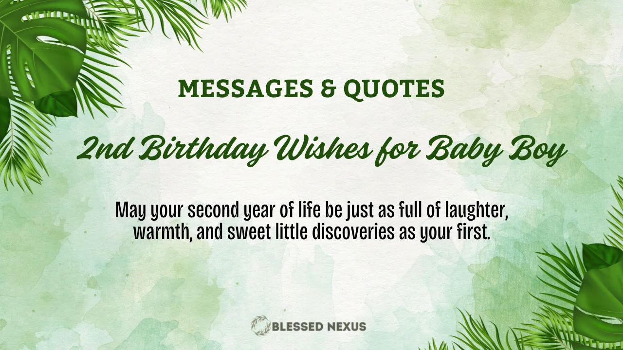 2nd Birthday Wishes for Baby Boy