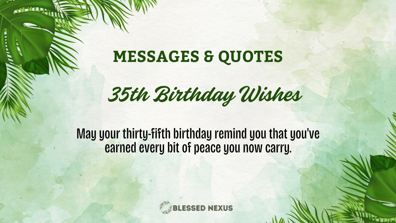 35th Birthday Wishes