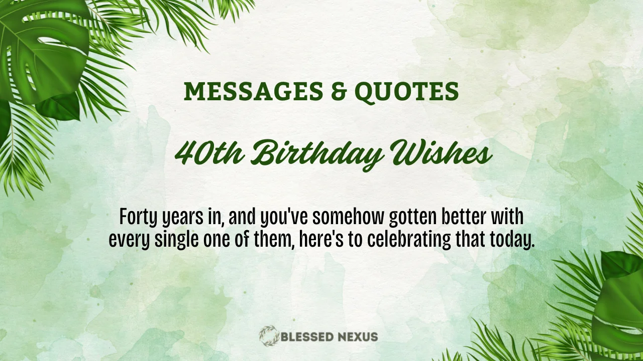 40th Birthday Wishes