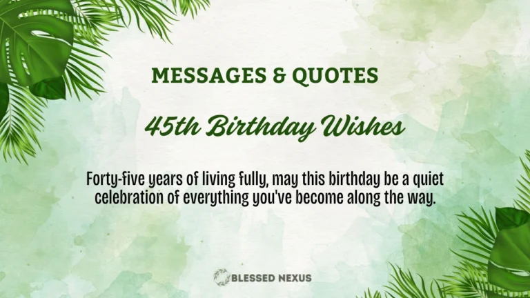 45th Birthday Wishes