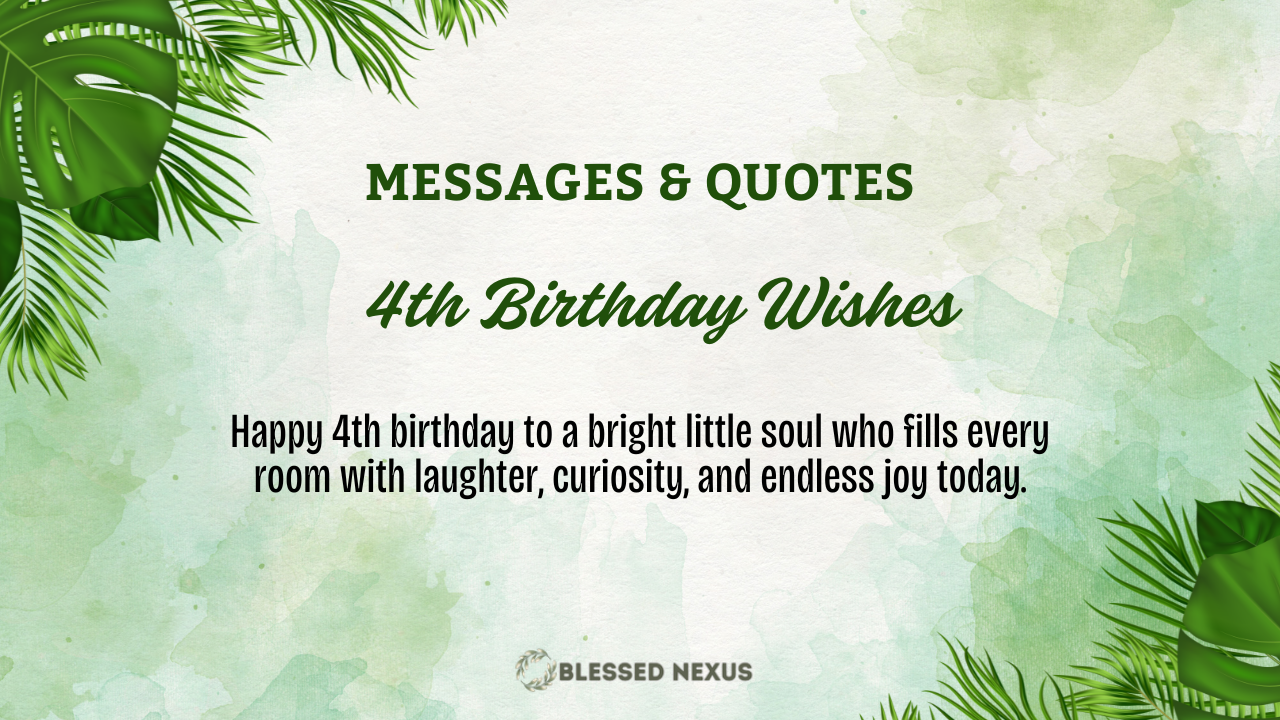 4th Birthday Wishes