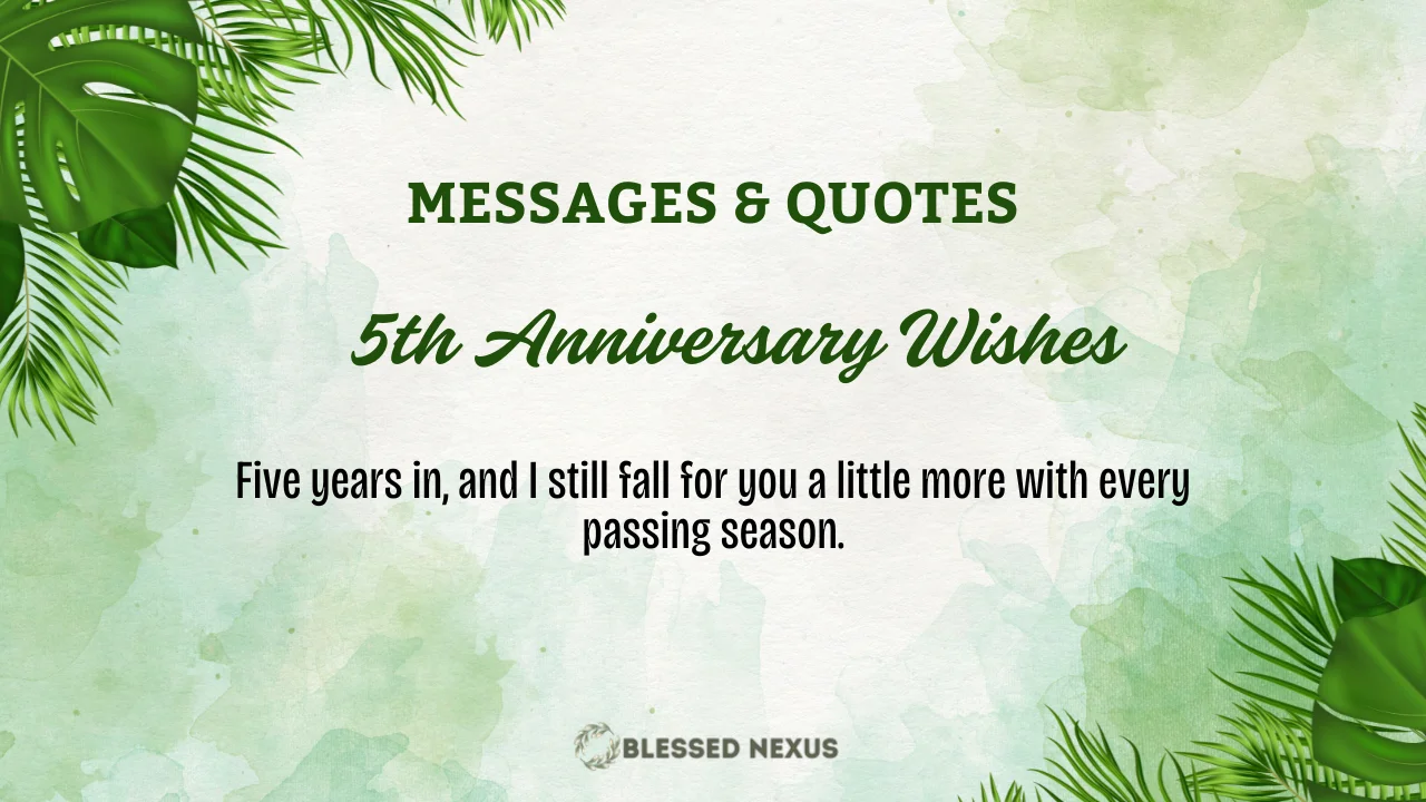 5th Anniversary Wishes