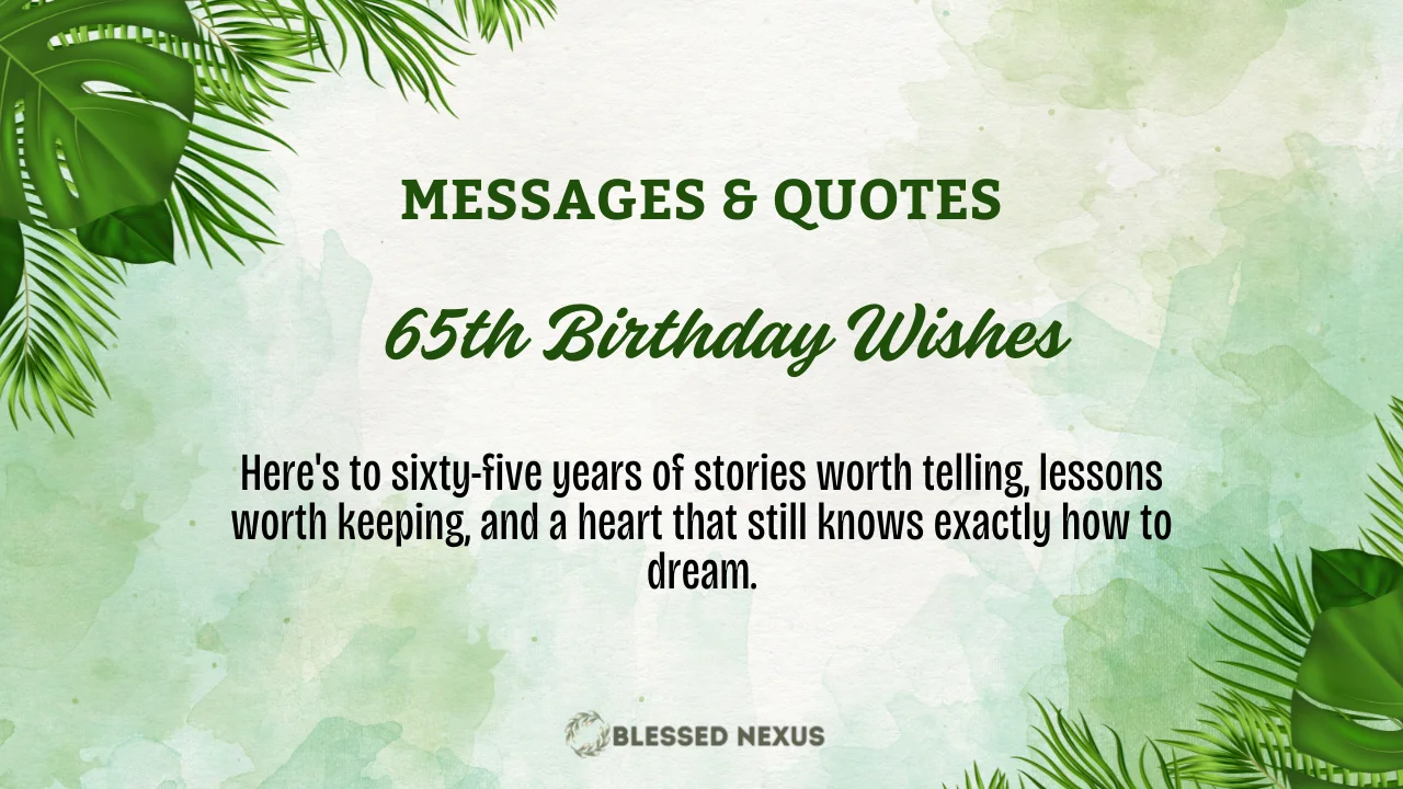 65th Birthday Wishes