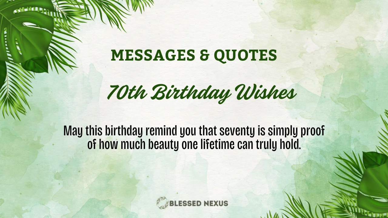 70th Birthday Wishes
