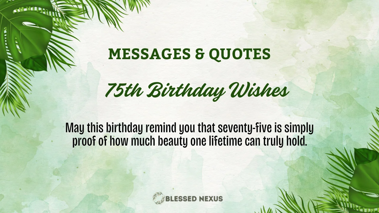 75th Birthday Wishes