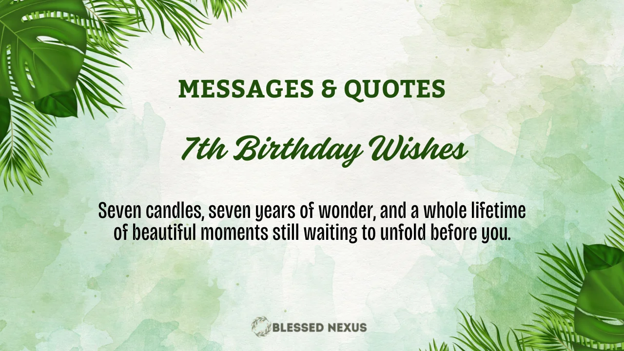 7th Birthday Wishes