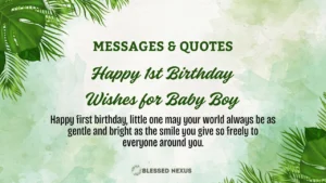 1st Birthday Wishes for Baby Boy