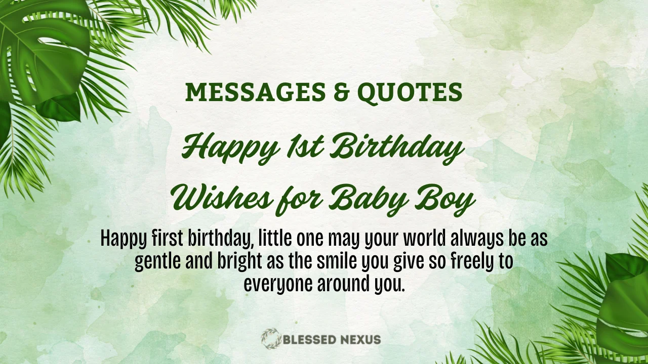 Happy 1st Birthday Wishes for Baby Boy