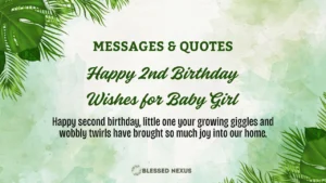 Happy 2nd Birthday Wishes for Baby Girl