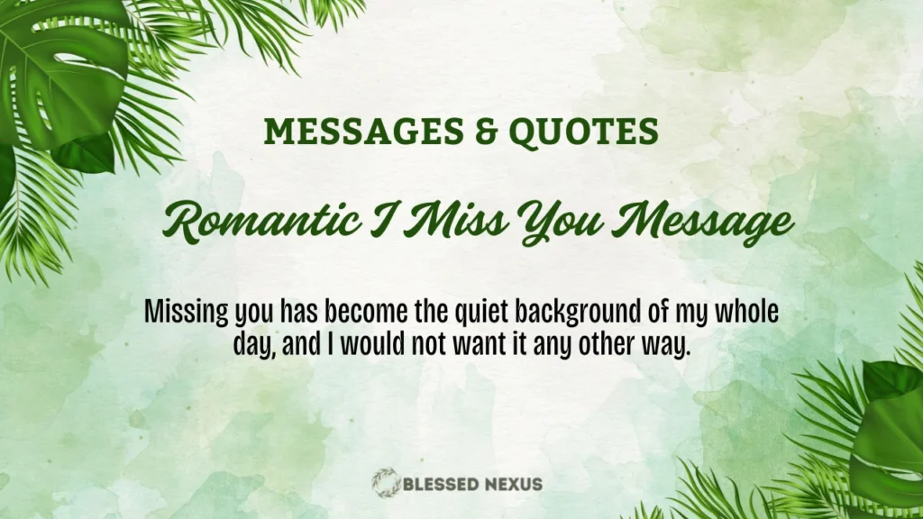 Romantic I Miss You Message