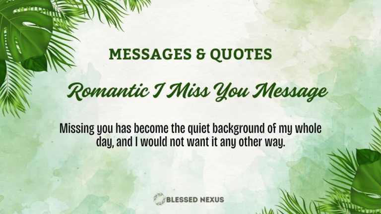 Romantic I Miss You Message