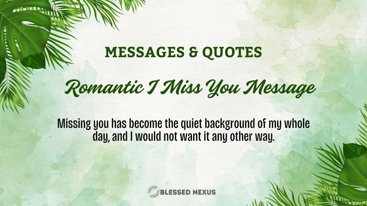 Romantic I Miss You Message